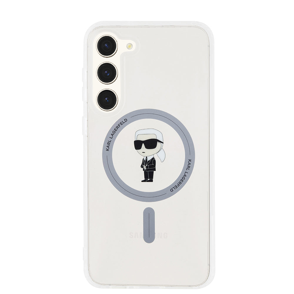 MagSafe cover til Samsung Galaxy S23+ S916, Karl Lagerfeld, IML Ikonik Karl, Gennemsigtig
