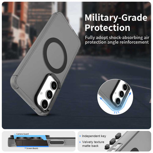 MagSafe-etui til Samsung Galaxy S24 FE S721, Techsuit, CandyCase, Sort