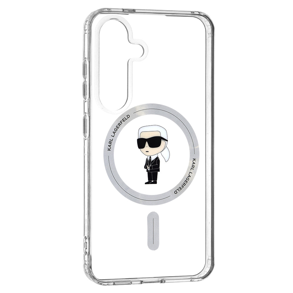 MagSafe cover til Samsung Galaxy S24 S921, Karl Lagerfeld, IML Ikonik Karl, Gennemsigtig
