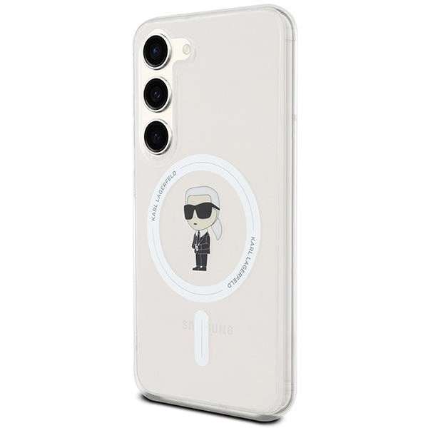 MagSafe cover til Samsung Galaxy S24 S921, Karl Lagerfeld, IML Ikonik Karl, Gennemsigtig