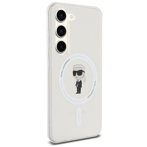MagSafe cover til Samsung Galaxy S24 S921, Karl Lagerfeld, IML Ikonik Karl, Gennemsigtig