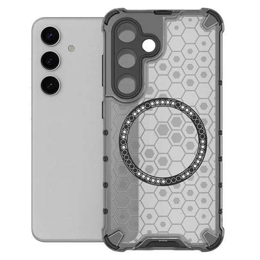 MagSafe-etui til Samsung Galaxy S24 S921, Techsuit, HoneyComb Shield, Sort