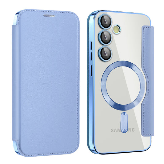 MagSafe-etui til Samsung Galaxy S24 S921, Techsuit, SmartMag Book, Blå
