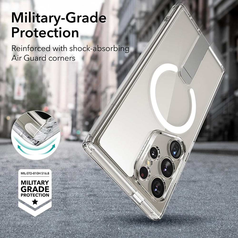 MagSafe cover til Samsung Galaxy S24 Ultra S928, ESR, Boost Flickstand, Gennemsigtig