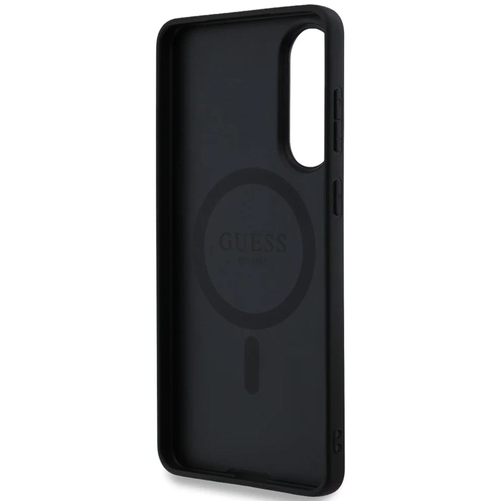 MagSafe cover til Samsung Galaxy S25 Edge S937, Guess, 4G Ring Classic Logo, Sort