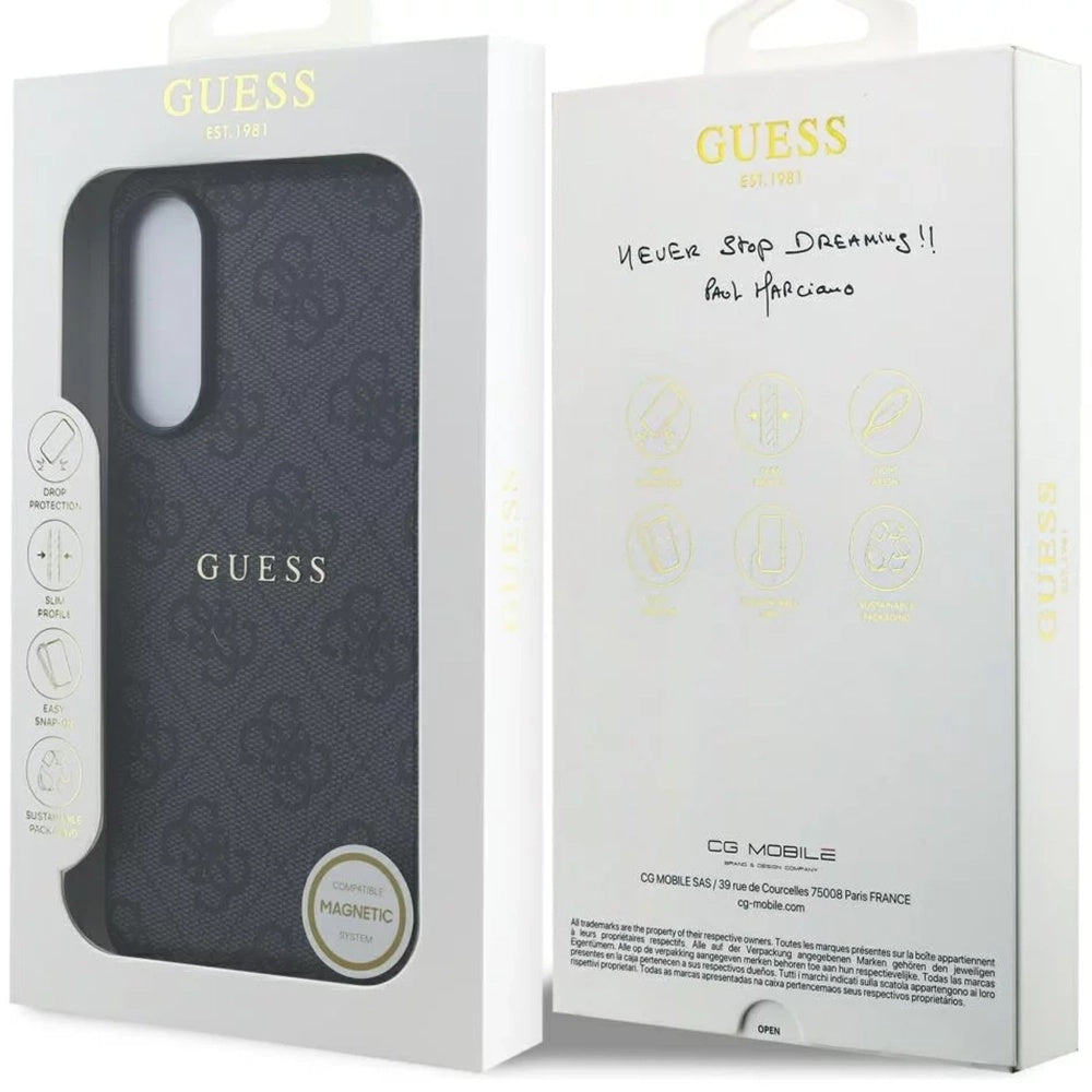 MagSafe cover til Samsung Galaxy S25 Edge S937, Guess, 4G Ring Classic Logo, Sort