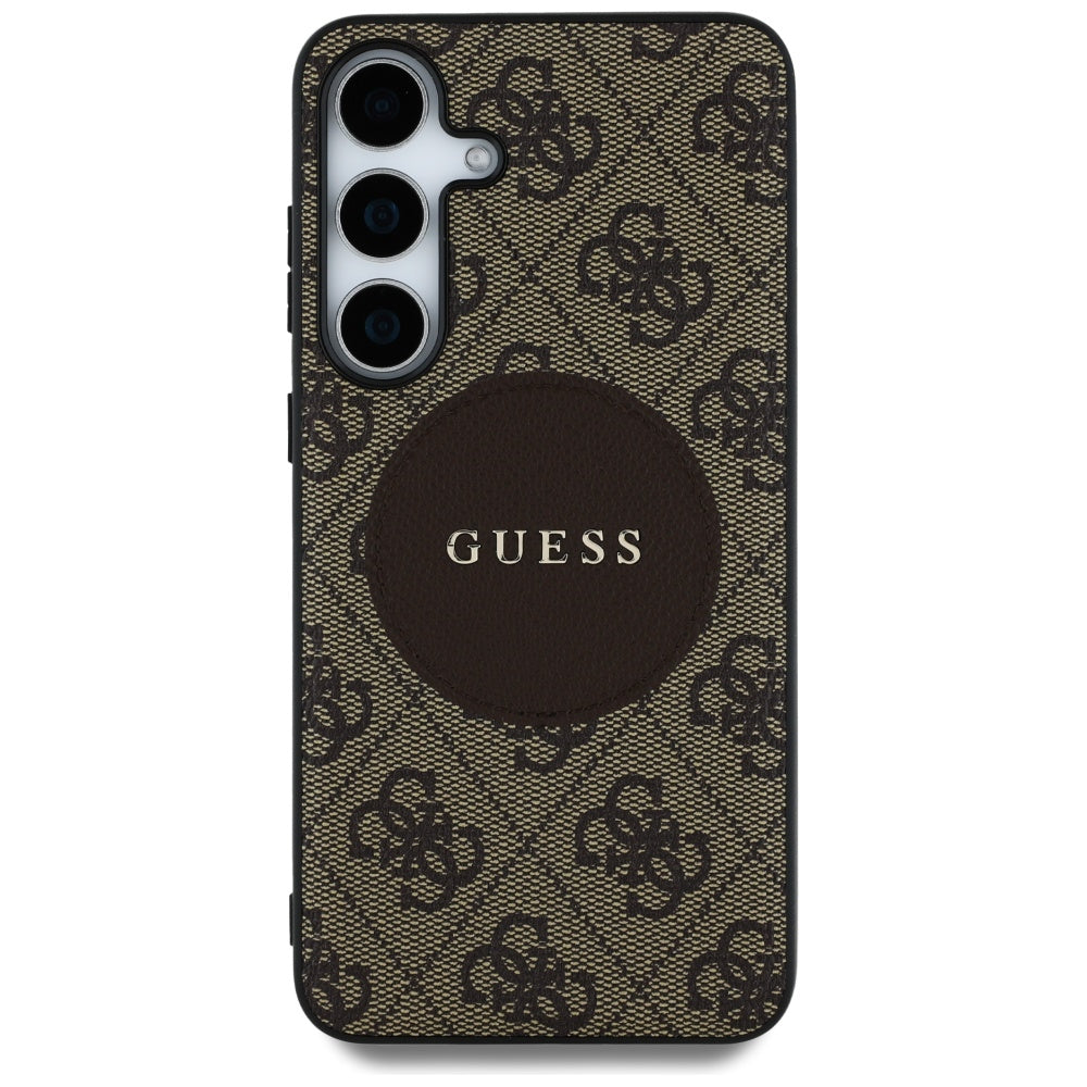 MagSafe cover til Samsung Galaxy S25+ S936, Guess, 4G Circle Classic Logo, Brun