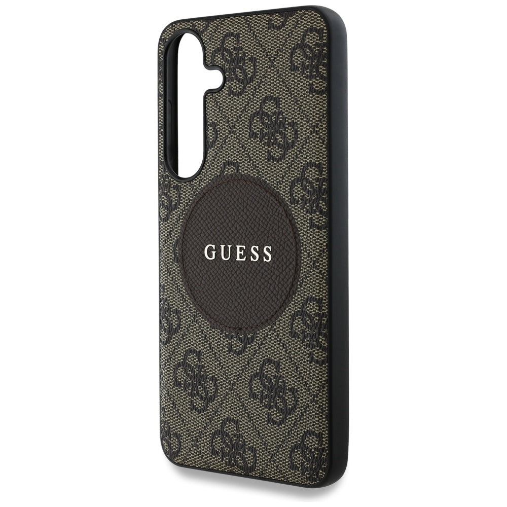 MagSafe cover til Samsung Galaxy S25+ S936, Guess, 4G Circle Classic Logo, Brun