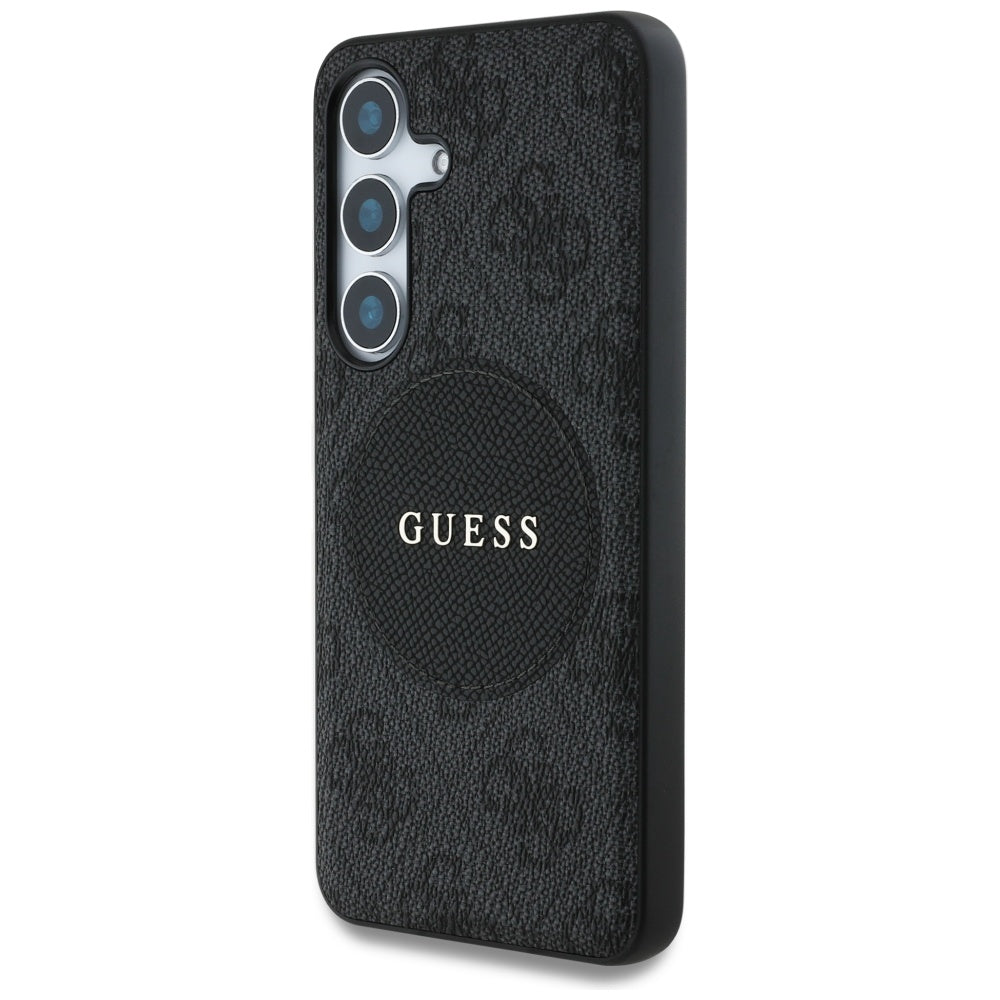MagSafe cover til Samsung Galaxy S25+ S936, Guess, 4G Circle Classic Logo, Sort