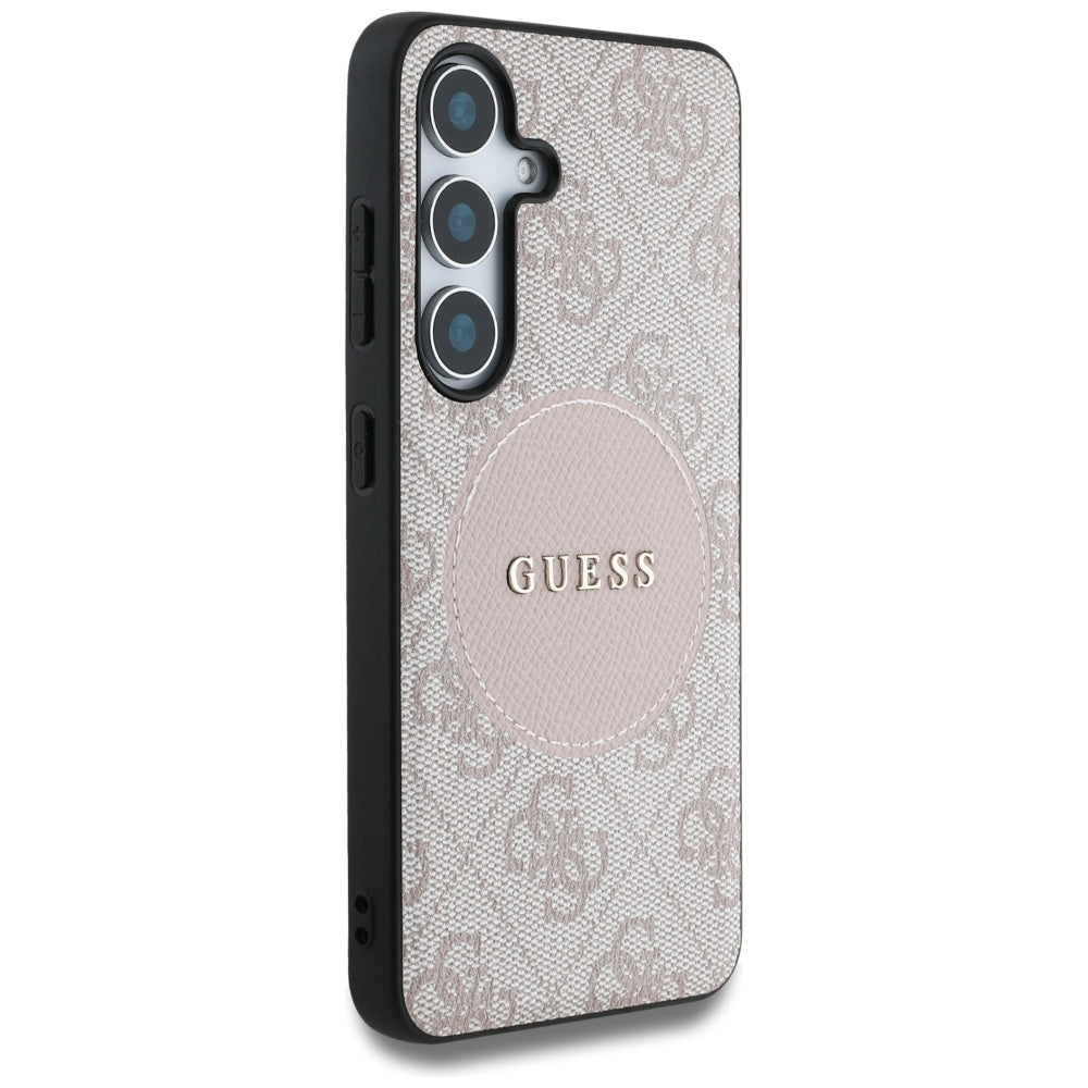 MagSafe cover til Samsung Galaxy S25+ S936, Guess, 4G Circle Classic Logo, Pink