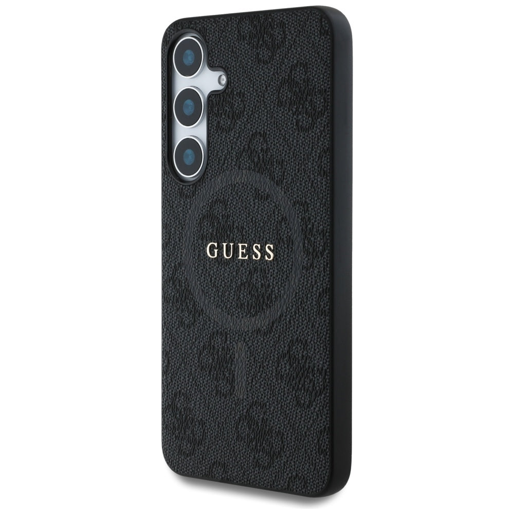 MagSafe cover til Samsung Galaxy S25+ S936, Guess, 4G Ring Classic Logo, Sort