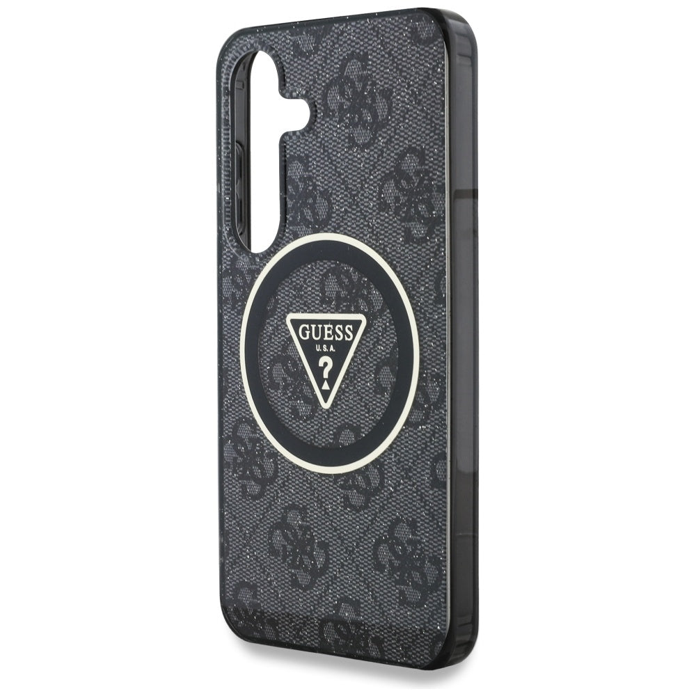 MagSafe cover til Samsung Galaxy S25+ S936, Guess, IML Glitter 4G Circle Triangle, Sort
