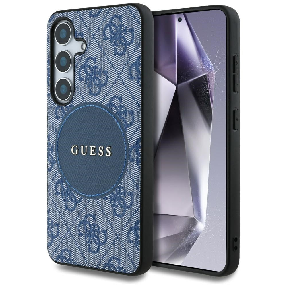 MagSafe cover til Samsung Galaxy S25 S931, Guess, 4G Circle Classic Logo, Blå