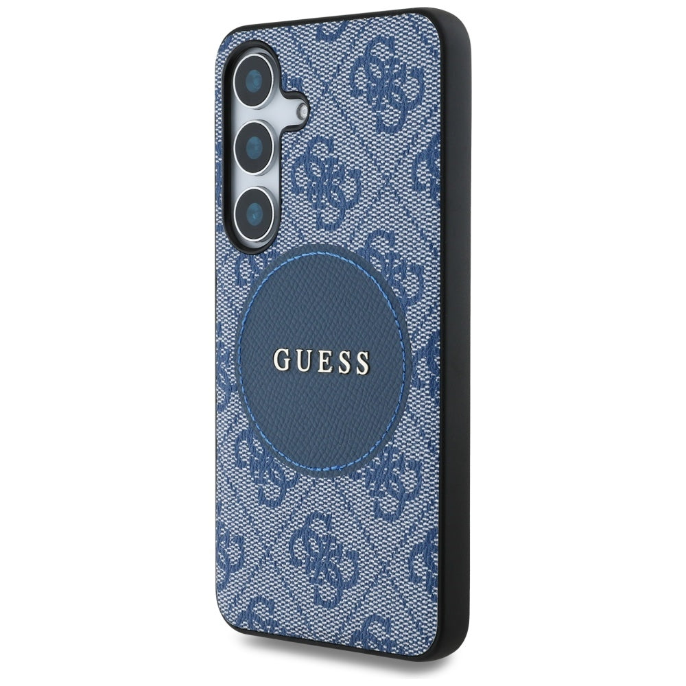 MagSafe cover til Samsung Galaxy S25 S931, Guess, 4G Circle Classic Logo, Blå