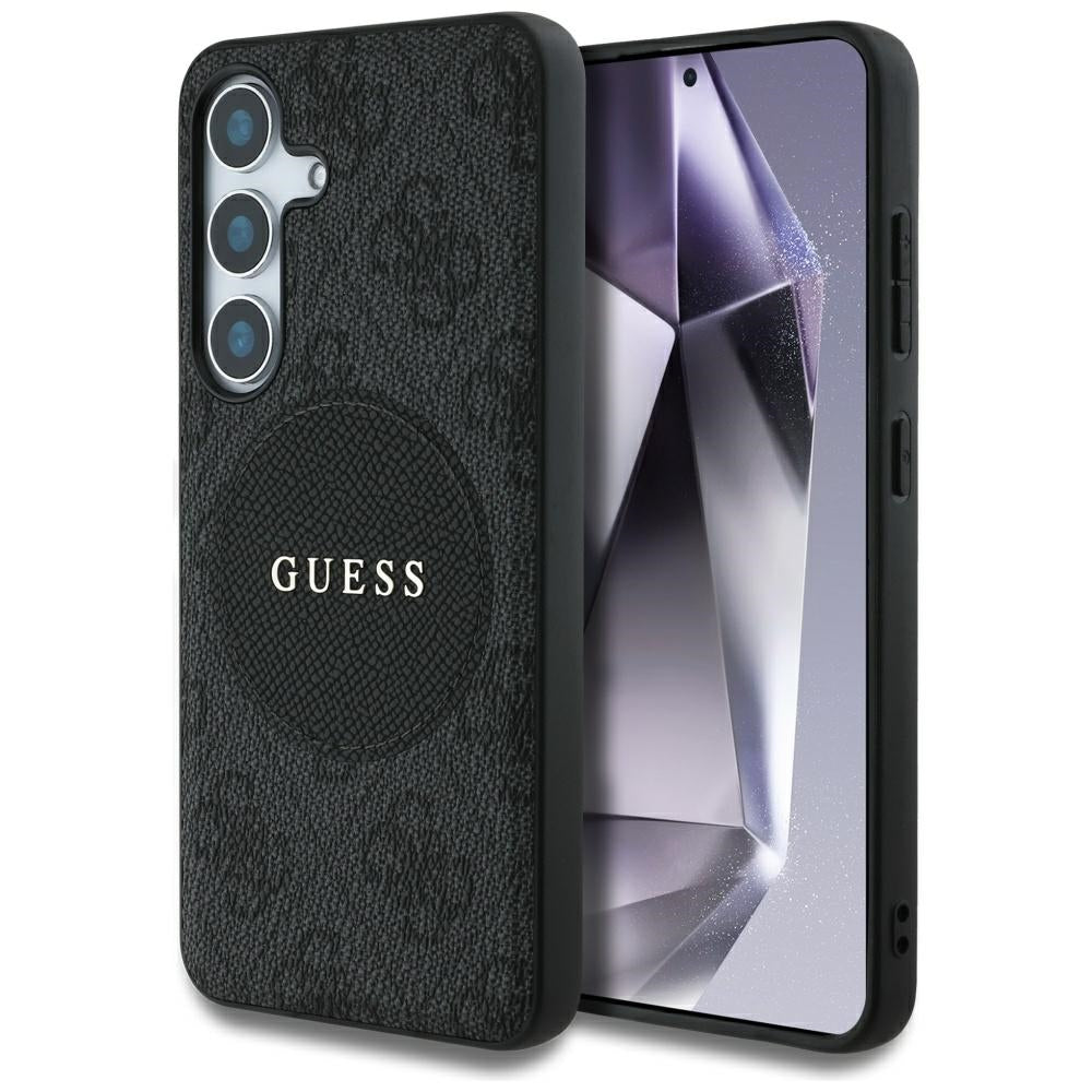 MagSafe cover til Samsung Galaxy S25 S931, Guess, 4G Circle Classic Logo, Sort