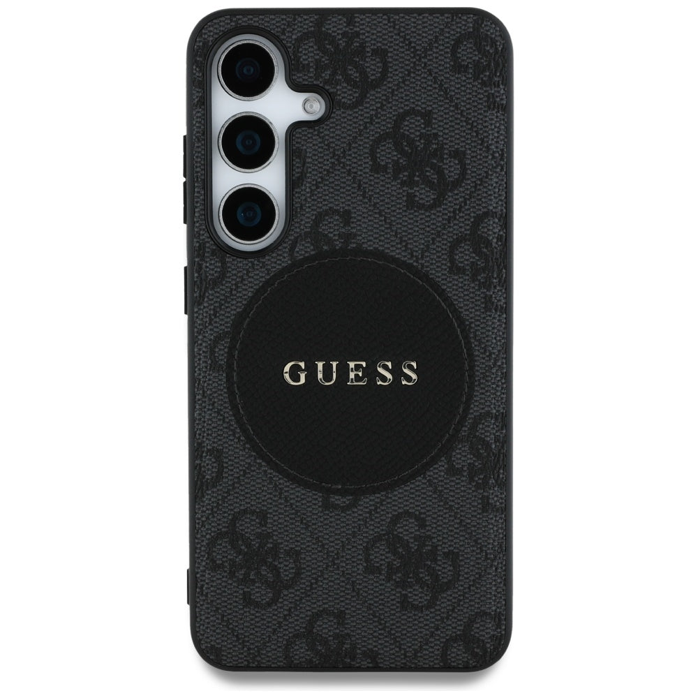 MagSafe cover til Samsung Galaxy S25 S931, Guess, 4G Circle Classic Logo, Sort