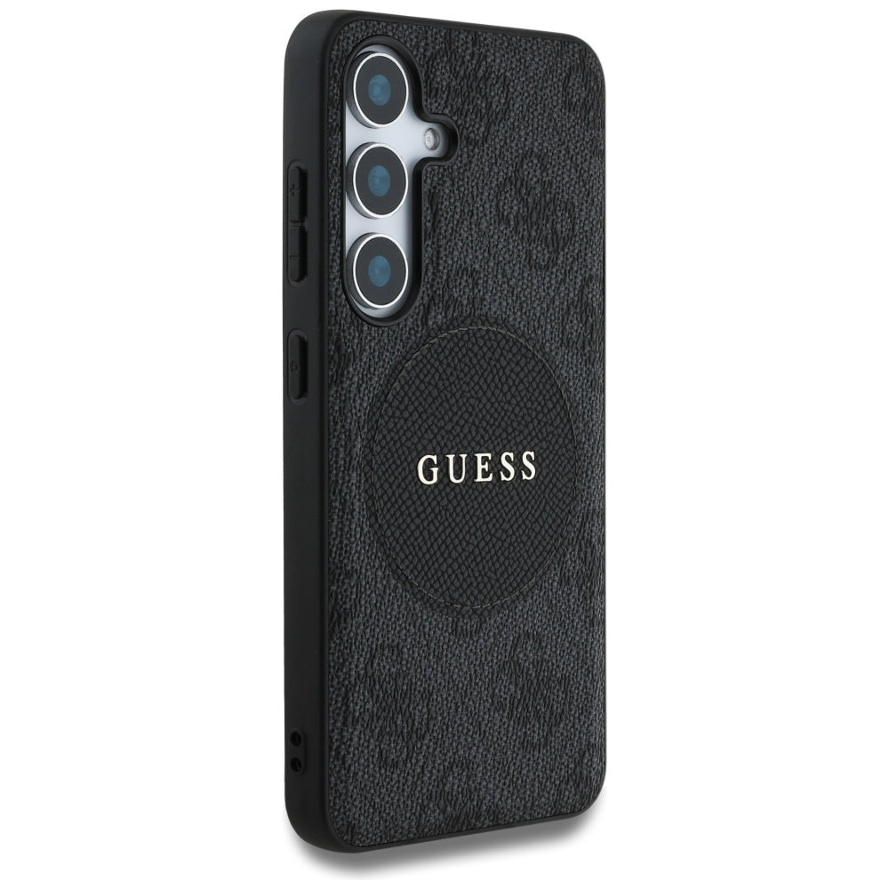 MagSafe cover til Samsung Galaxy S25 S931, Guess, 4G Circle Classic Logo, Sort