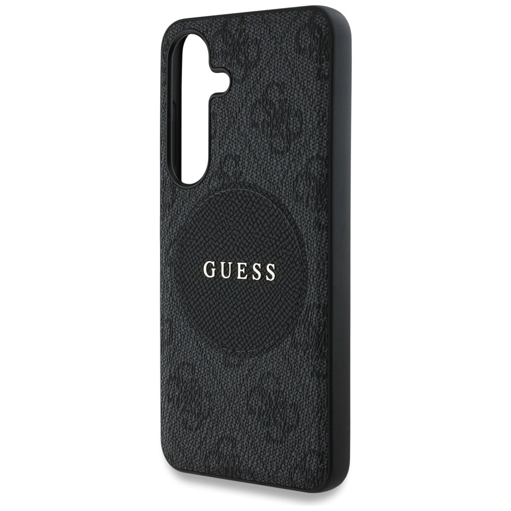MagSafe cover til Samsung Galaxy S25 S931, Guess, 4G Circle Classic Logo, Sort