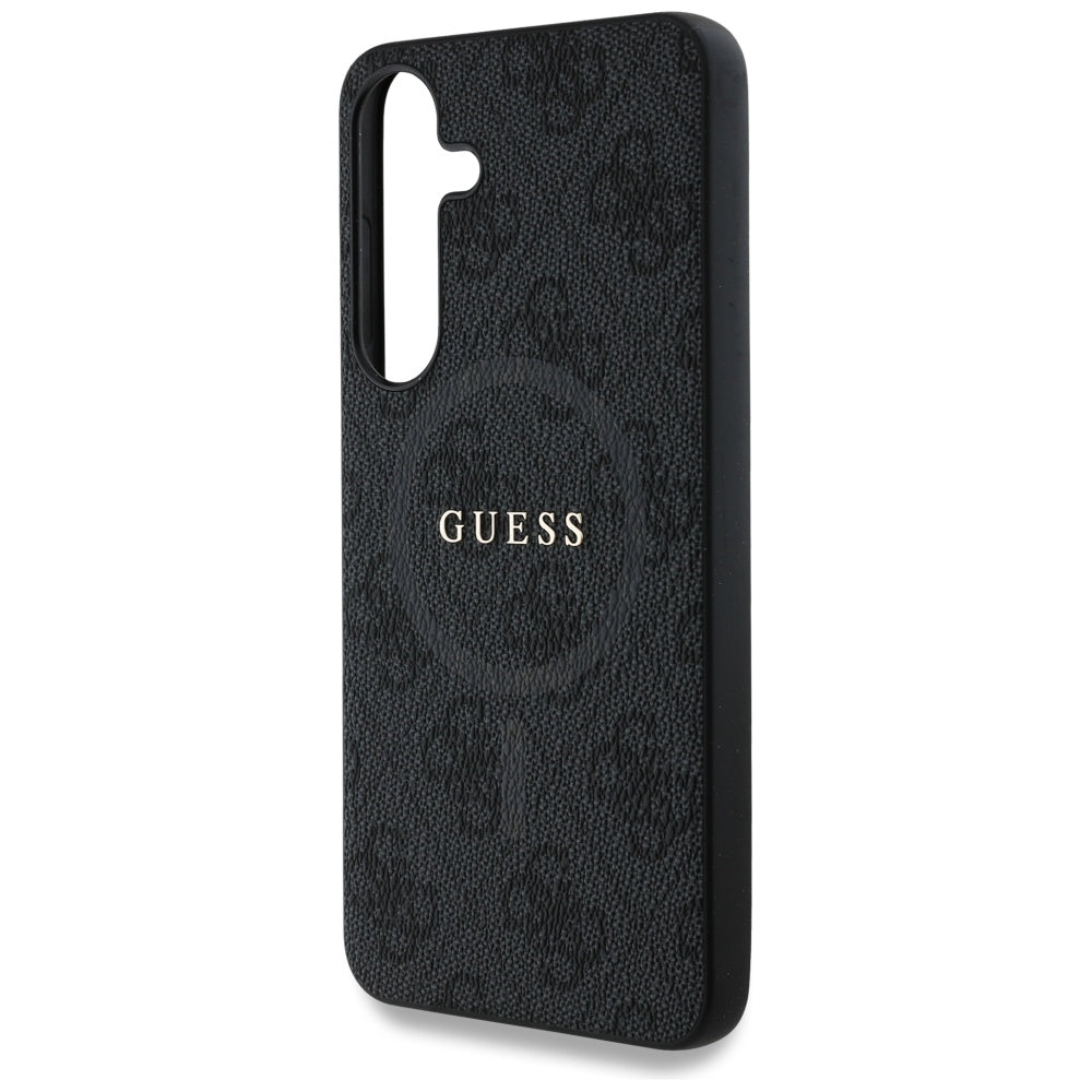 MagSafe Case for Samsung Galaxy S25 S931, Guess, 4G Ring Classic Logo, Black