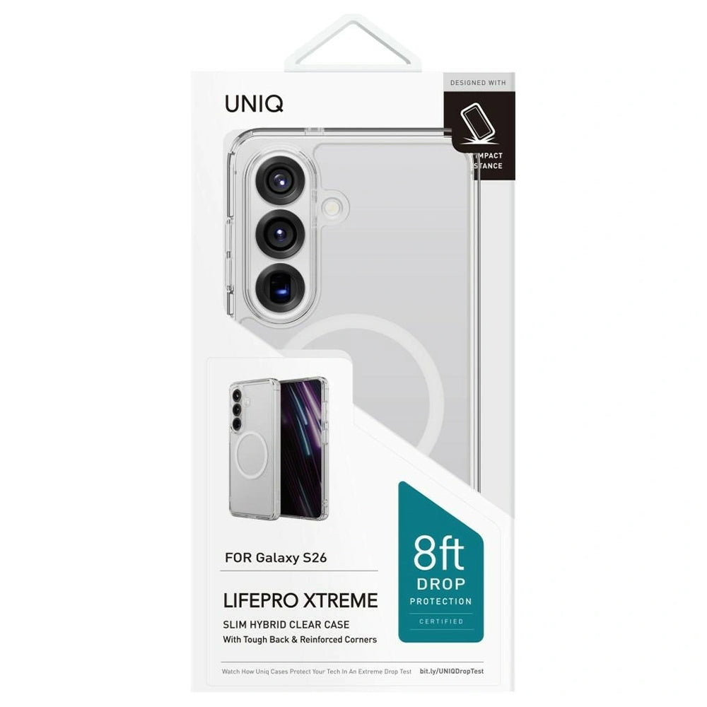 MagSafe cover til Samsung Galaxy S25 S931, UNIQ, LifePro Xtreme MagClick, Gennemsigtig