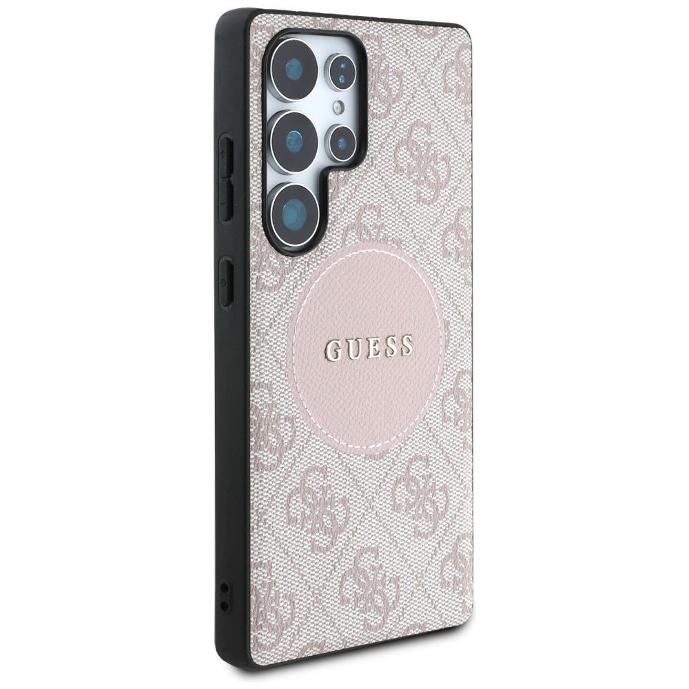 MagSafe cover til Samsung Galaxy S25 Ultra S938, Guess, 4G Circle Classic Logo, Pink