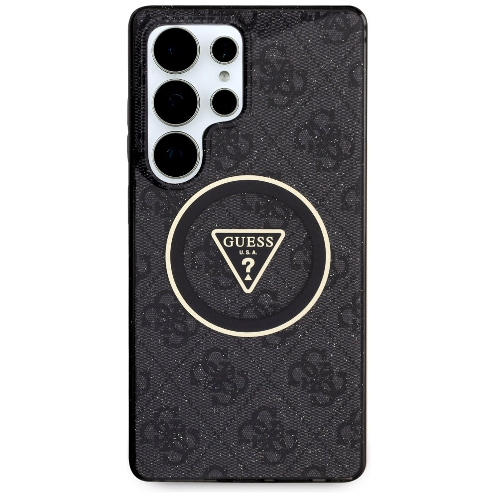 MagSafe cover til Samsung Galaxy S25 Ultra S938, Guess, IML Glitter 4G Circle Triangle, Sort