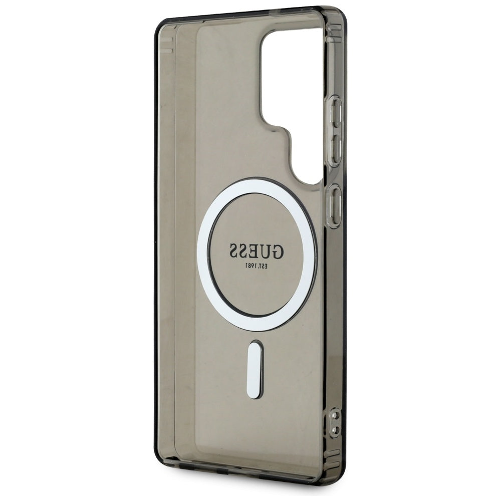 MagSafe cover til Samsung Galaxy S25 Ultra S938, Guess, IML Glitter Circle, Sort