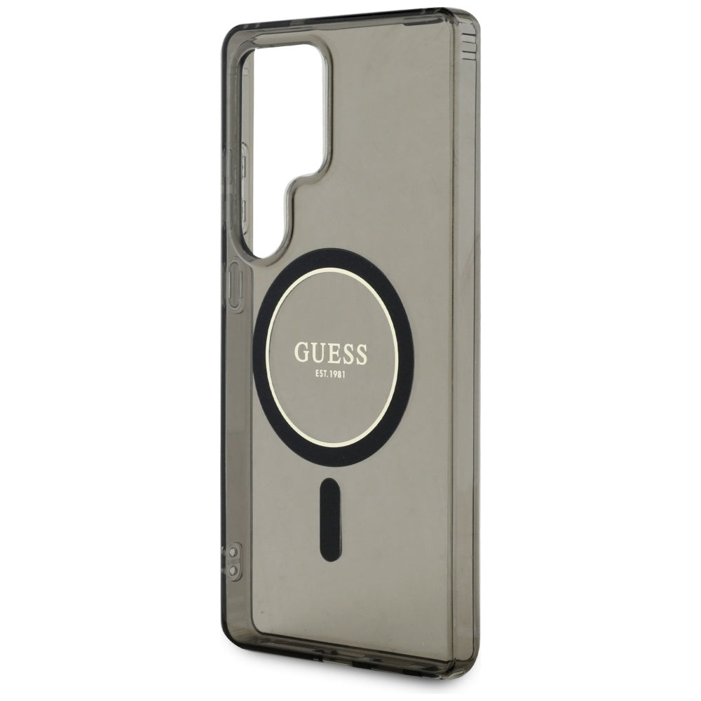 MagSafe cover til Samsung Galaxy S25 Ultra S938, Guess, IML Glitter Circle, Sort