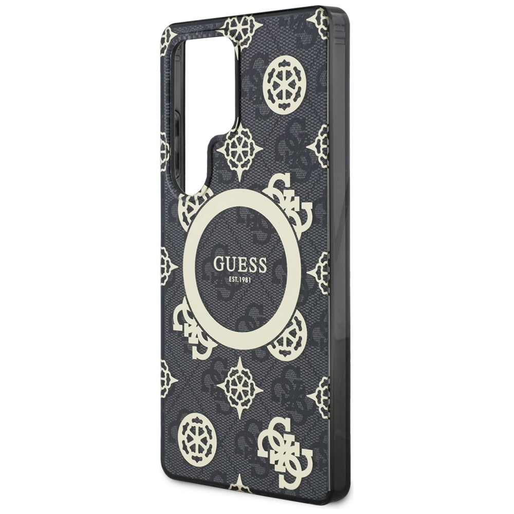 MagSafe cover til Samsung Galaxy S25 Ultra S938, Guess, IML Peony On 4G Background, Sort
