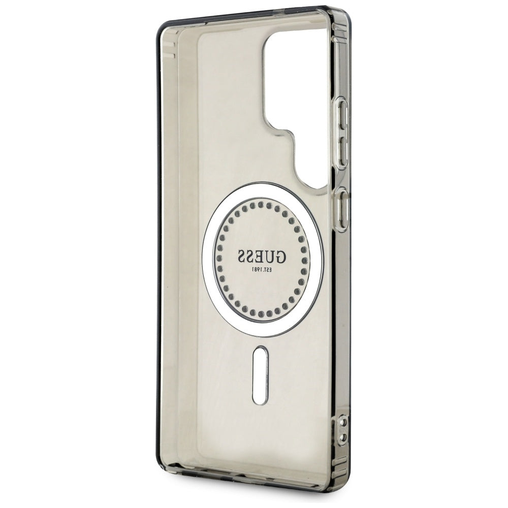 MagSafe cover til Samsung Galaxy S25 Ultra S938, Guess, IML Rhinestone, Sort