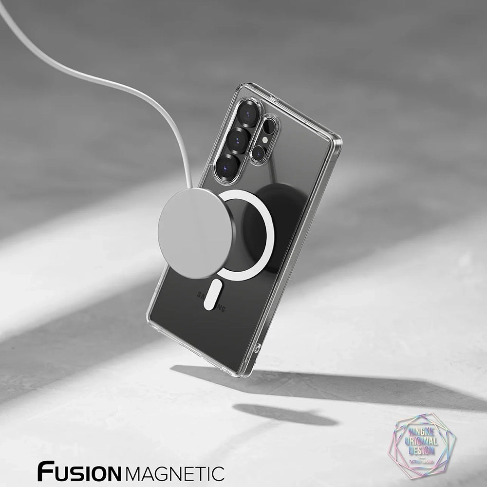 MagSafe-etui til Samsung Galaxy S25 Ultra S938, Ringke, Fusion, Mat Transparent