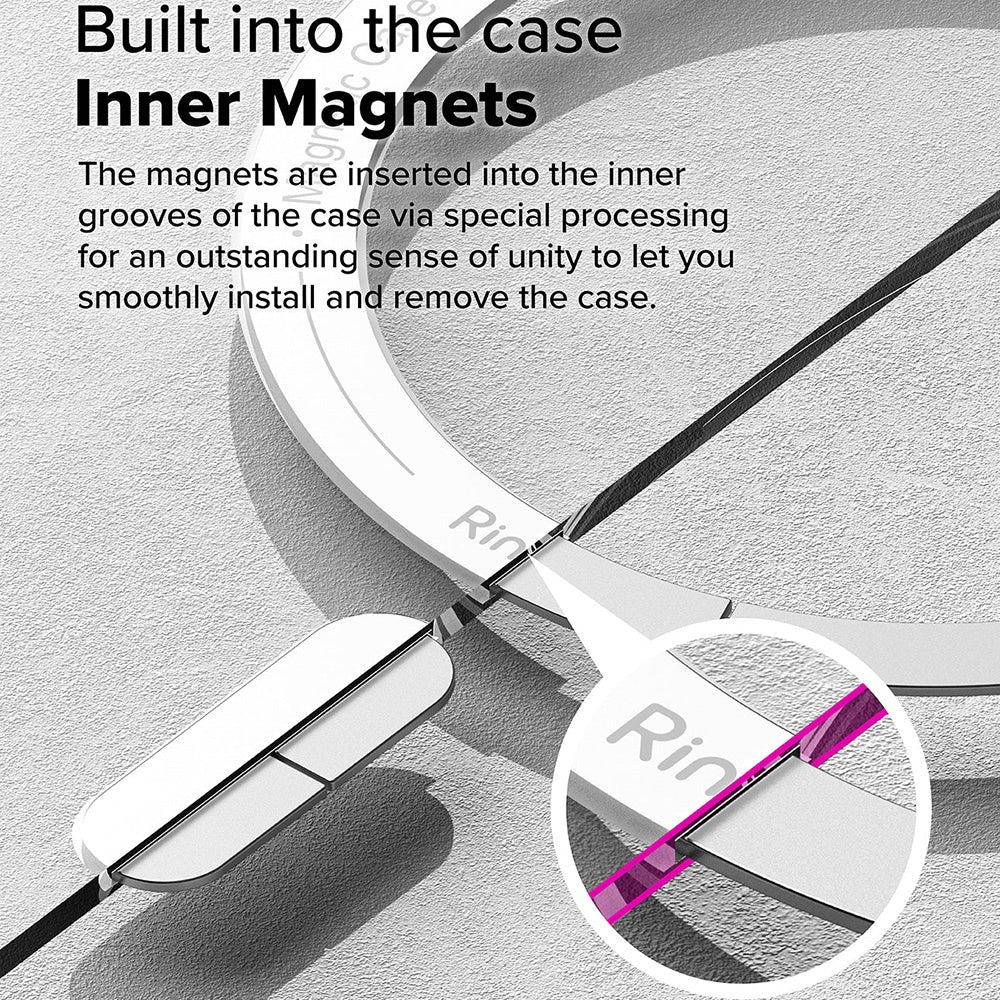 MagSafe-etui til Samsung Galaxy S25 Ultra S938, Ringke, Fusion, Mat Transparent