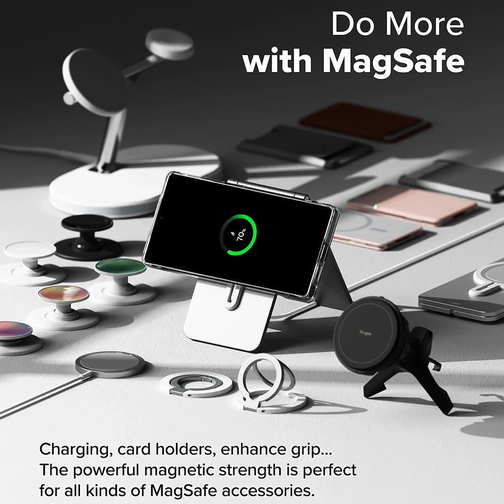 MagSafe-etui til Samsung Galaxy S25 Ultra S938, Ringke, Fusion, Mat Transparent