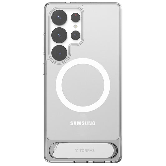 MagSafe cover til Samsung Galaxy S25 Ultra S938, Torras, Pstand, Transparent