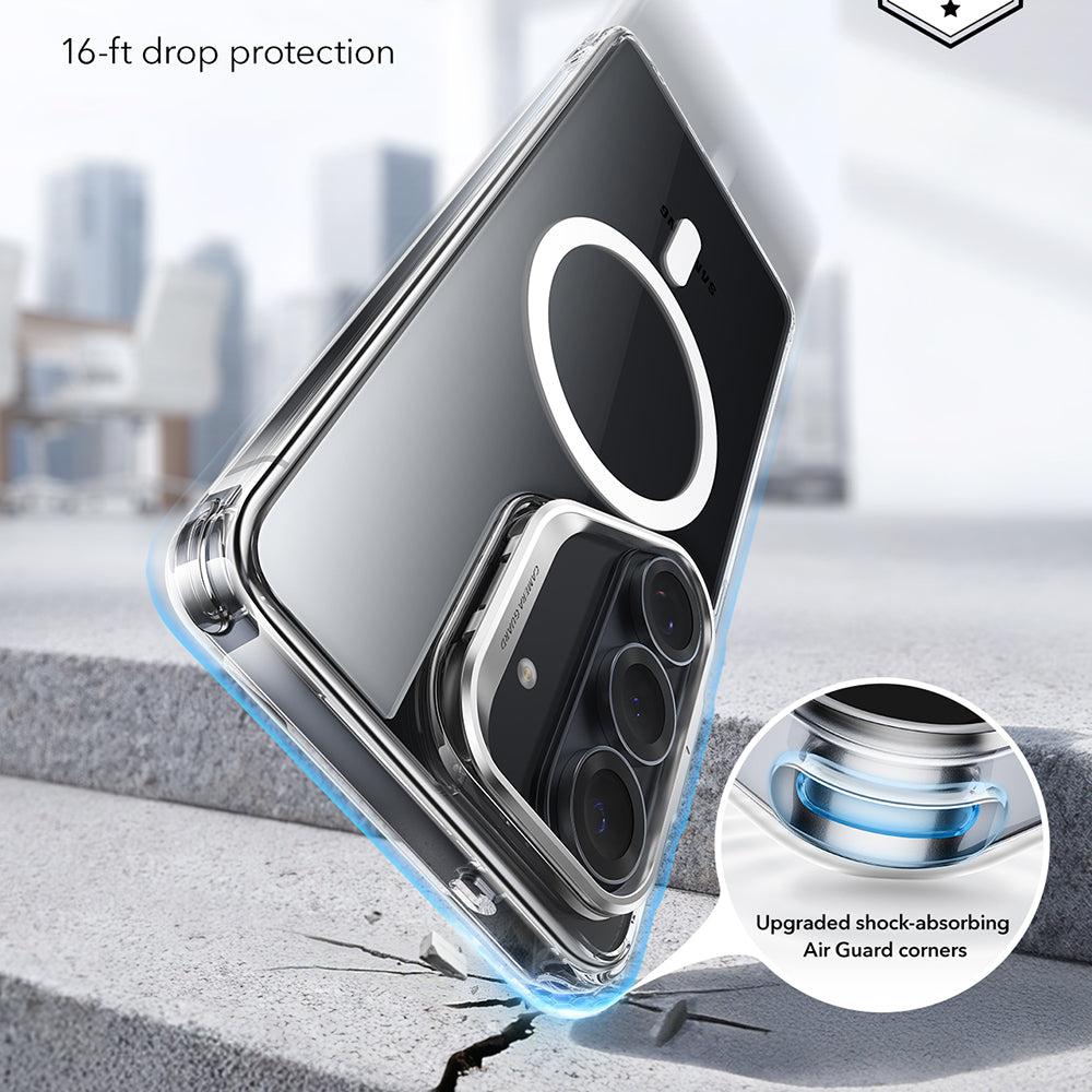 MagSafe cover til Samsung Galaxy S26 S942, ESR, Classic Hybrid Kickstand, Gennemsigtig