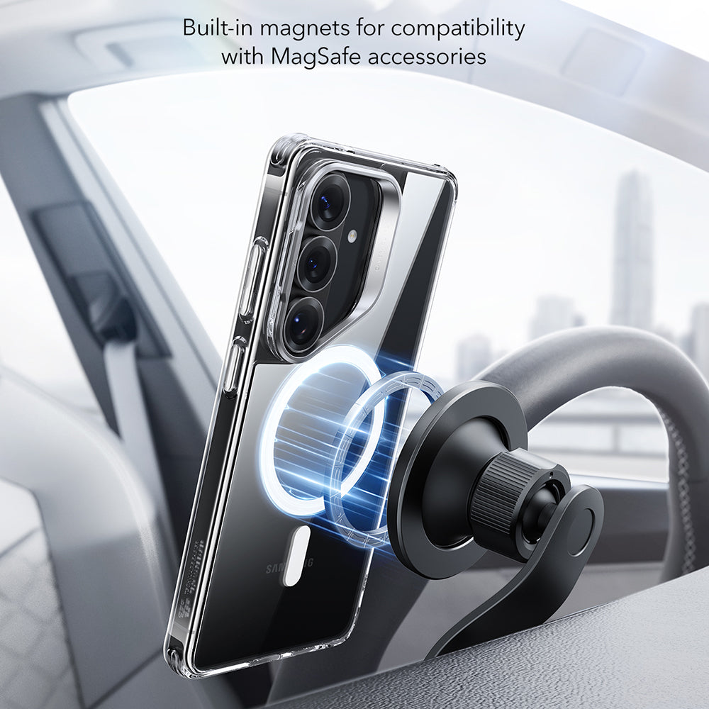 MagSafe cover til Samsung Galaxy S26 S942, ESR, Classic Hybrid Kickstand, Gennemsigtig