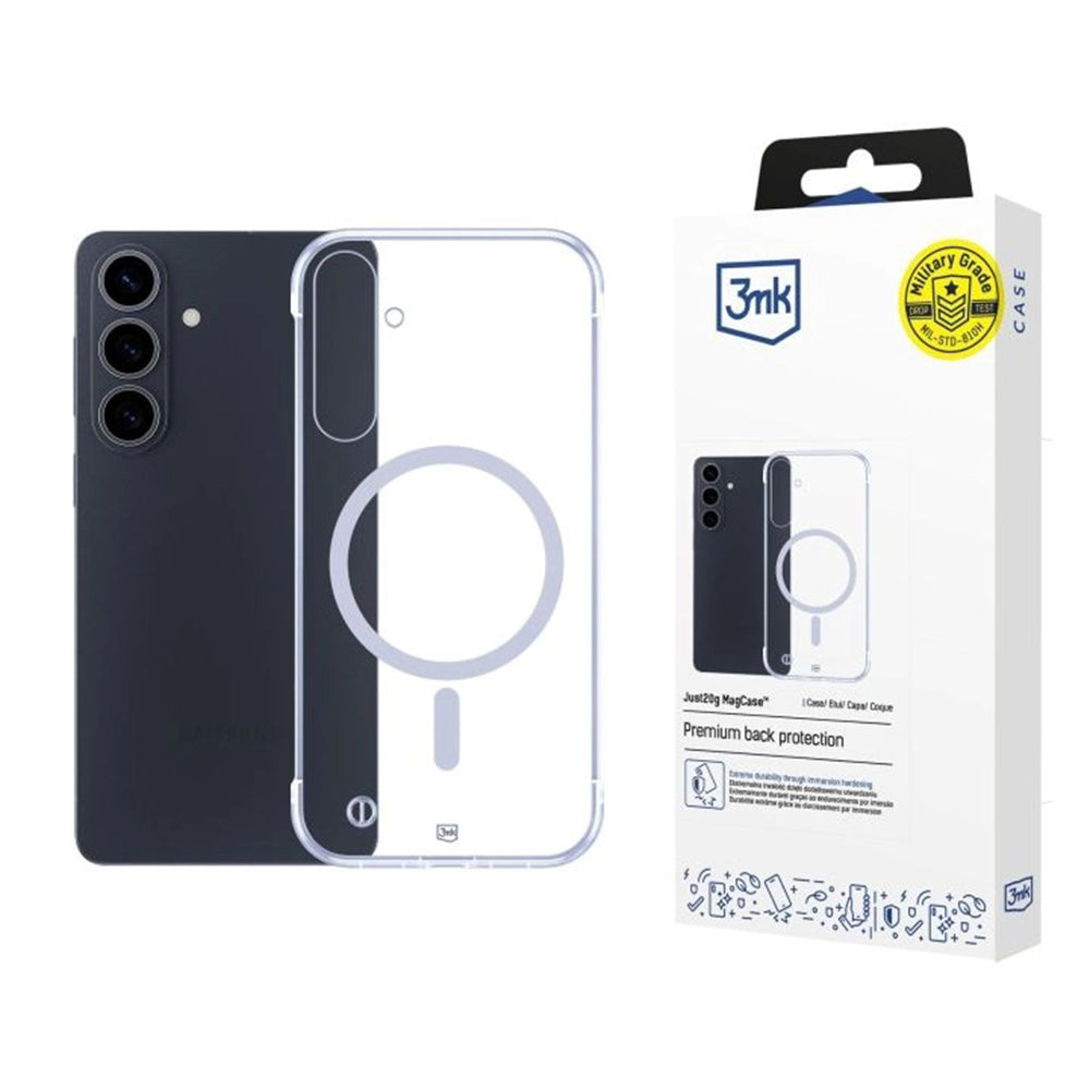 MagSafe cover til Samsung Galaxy S26 Plus, 3MK, Just20g, Gennemsigtig