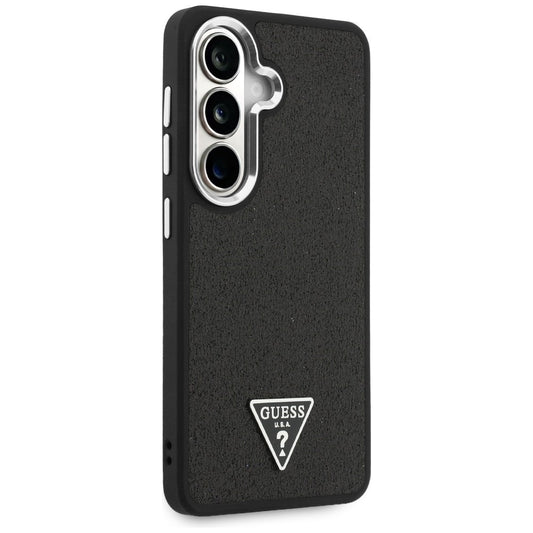 MagSafe-etui til Samsung Galaxy S26 Plus S947, Guess, Fast Glitter Triangle Logo, Sort