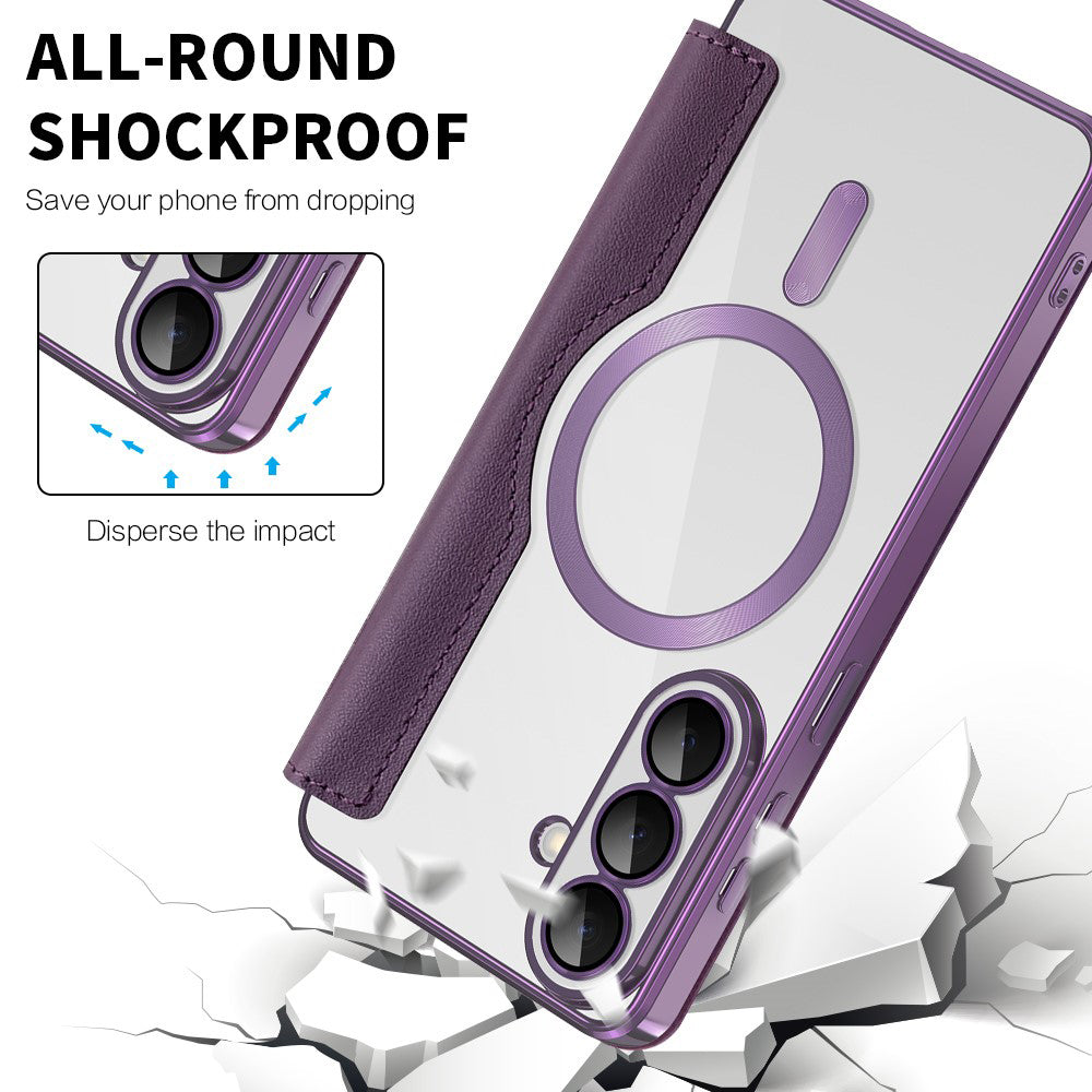 MagSafe cover til Samsung Galaxy S26 Plus S947, Techsuit, SmartMag Book, Lilla
