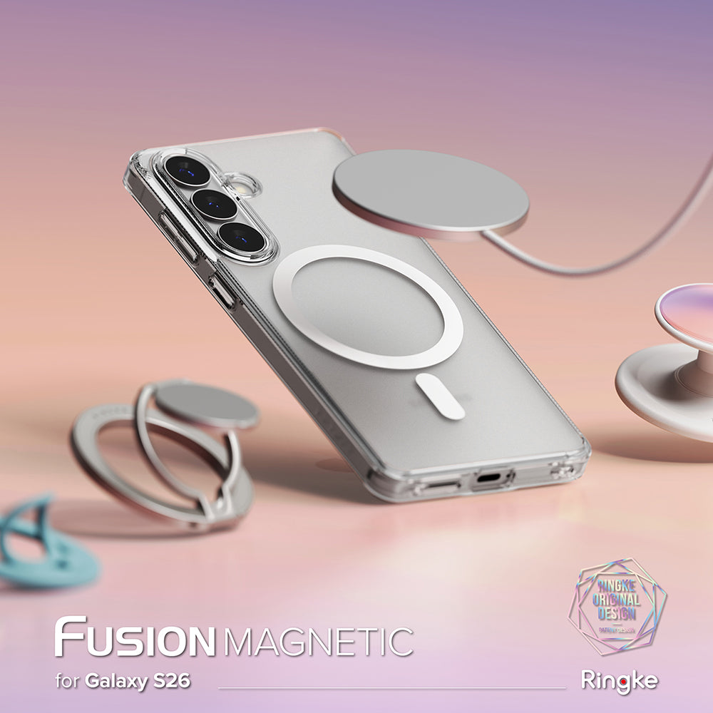 MagSafe cover til Samsung Galaxy S26 S942, Ringke, Fusion, Mat Transparent