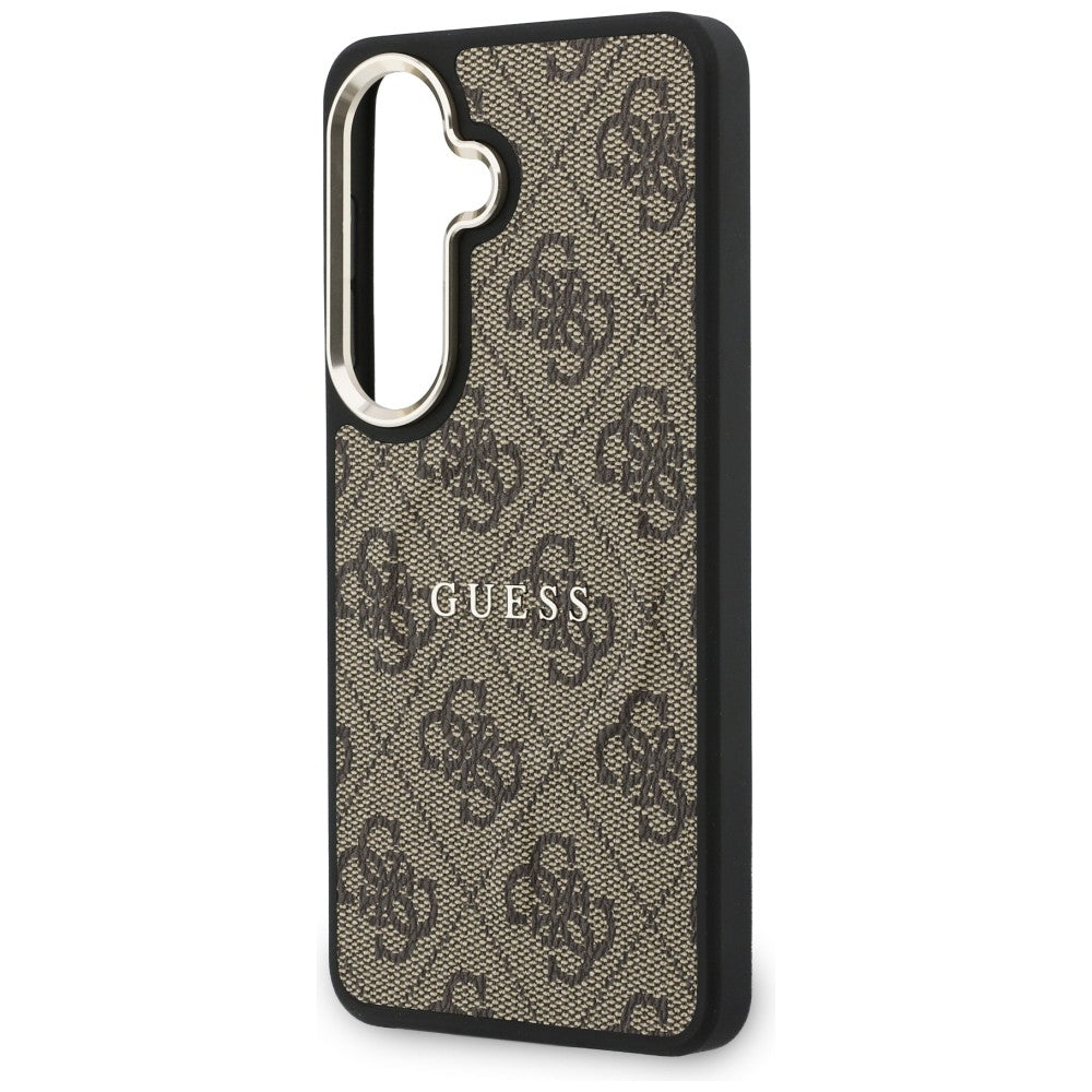 MagSafe cover til Samsung Galaxy S26 S942, Guess, 4G Embossed Ring, Brun