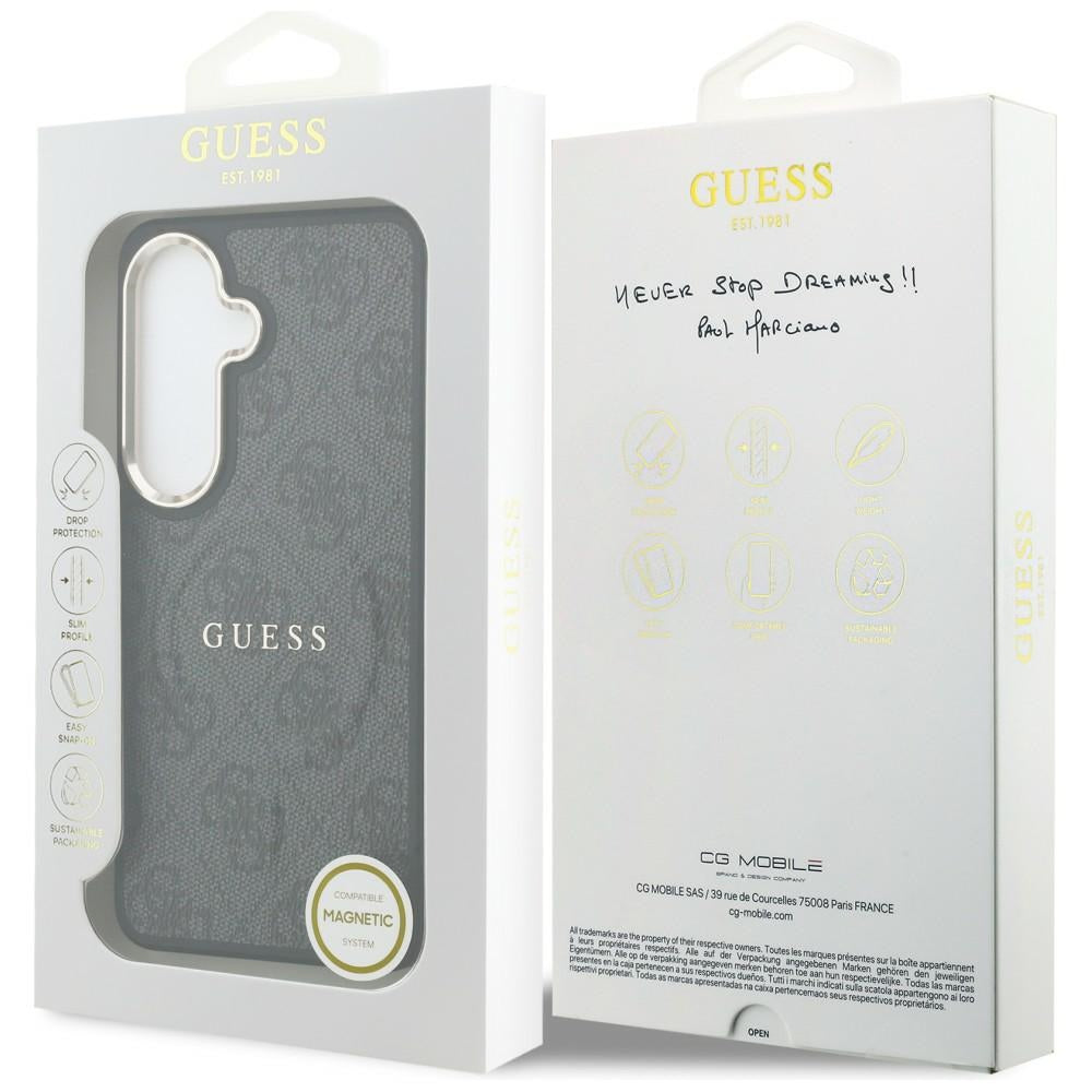 MagSafe cover til Samsung Galaxy S26 S942, Guess, 4G Embossed Ring, Sort