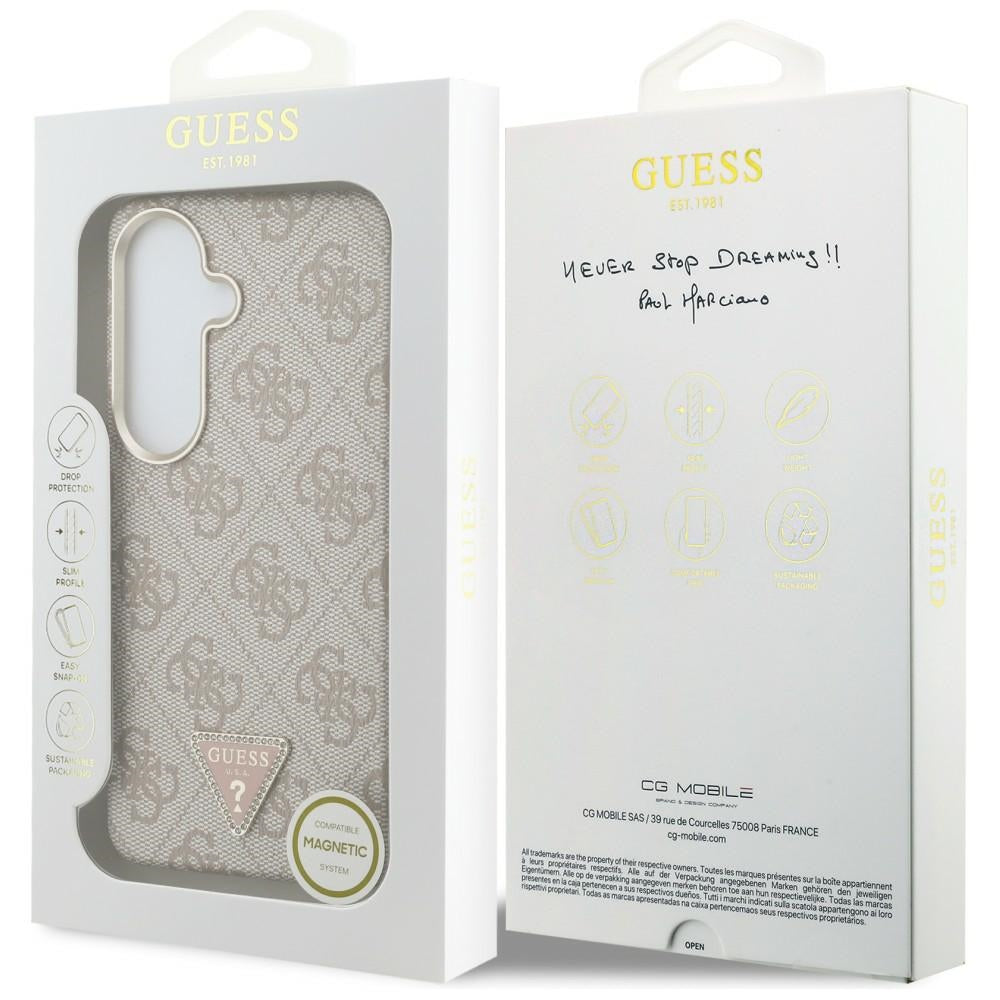 MagSafe cover til Samsung Galaxy S26 S942, Guess, 4G Triangle Logo, Pink