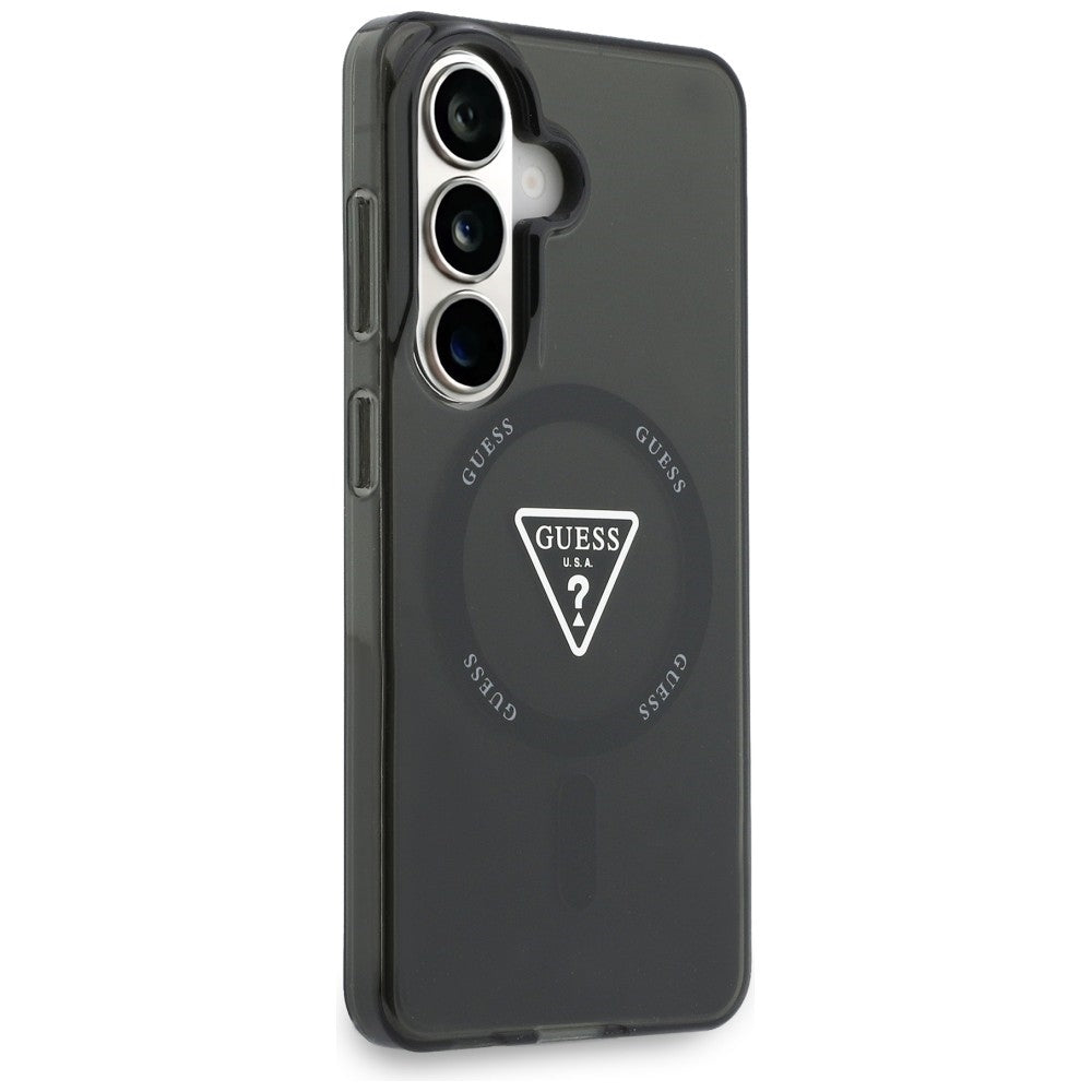 MagSafe cover til Samsung Galaxy S26 S942, Guess, IML Gradient Triangle Logo, Sort