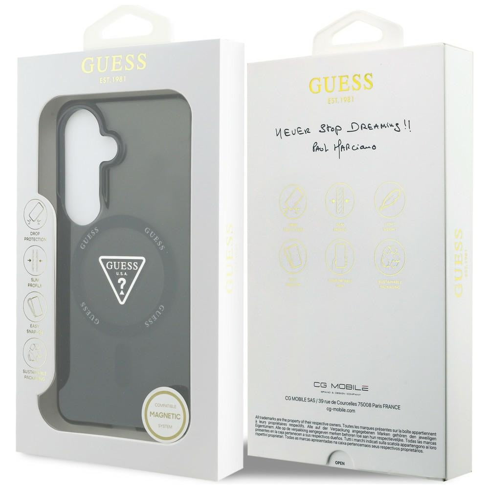 MagSafe cover til Samsung Galaxy S26 S942, Guess, IML Gradient Triangle Logo, Sort