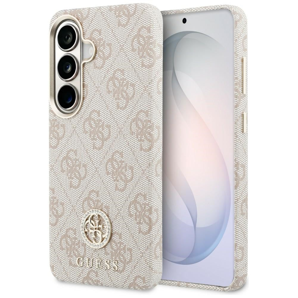 MagSafe cover til Samsung Galaxy S26 S942, Guess, Rhinestone Round Logo, Pink