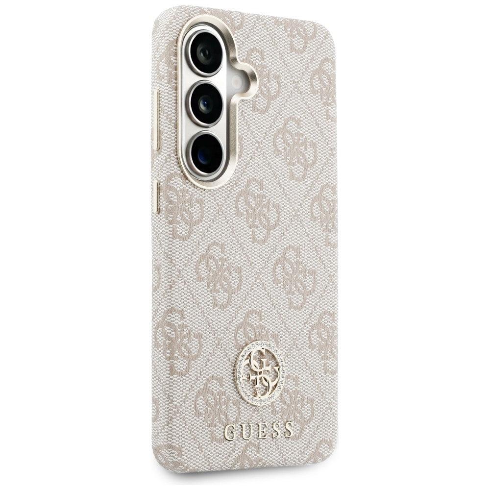 MagSafe cover til Samsung Galaxy S26 S942, Guess, Rhinestone Round Logo, Pink