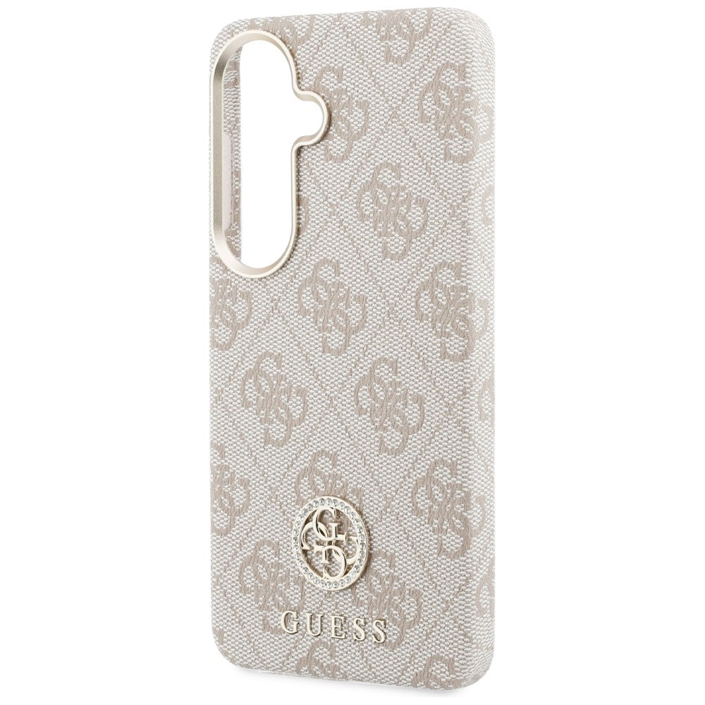 MagSafe cover til Samsung Galaxy S26 S942, Guess, Rhinestone Round Logo, Pink