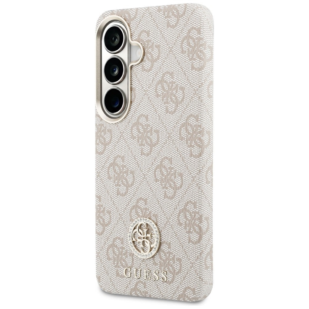 MagSafe cover til Samsung Galaxy S26 S942, Guess, Rhinestone Round Logo, Pink