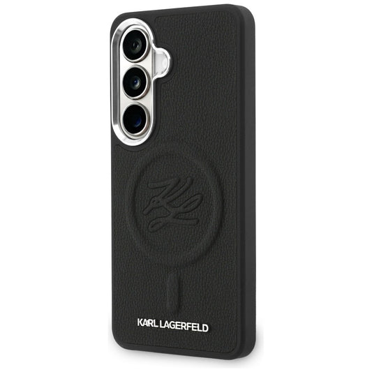 MagSafe cover til Samsung Galaxy S26 S942, Karl Lagerfeld, Initial Logo Debossed, Sort